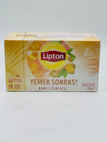 Lipton Травяной чай After Meal/После еды с мятой и имбирем, 18 пакетиков, 27 г (Турция)