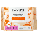 The Honey Pot Company, нетравяные прокладки с крылышками из 100% органического хлопка, обычные, 20 штук