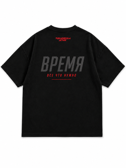 Футболка "Время" Tomorrow Star, oversize, черная
