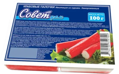 СОВЕТуем 100гр палочки крабовые (1х56) *4610101145805