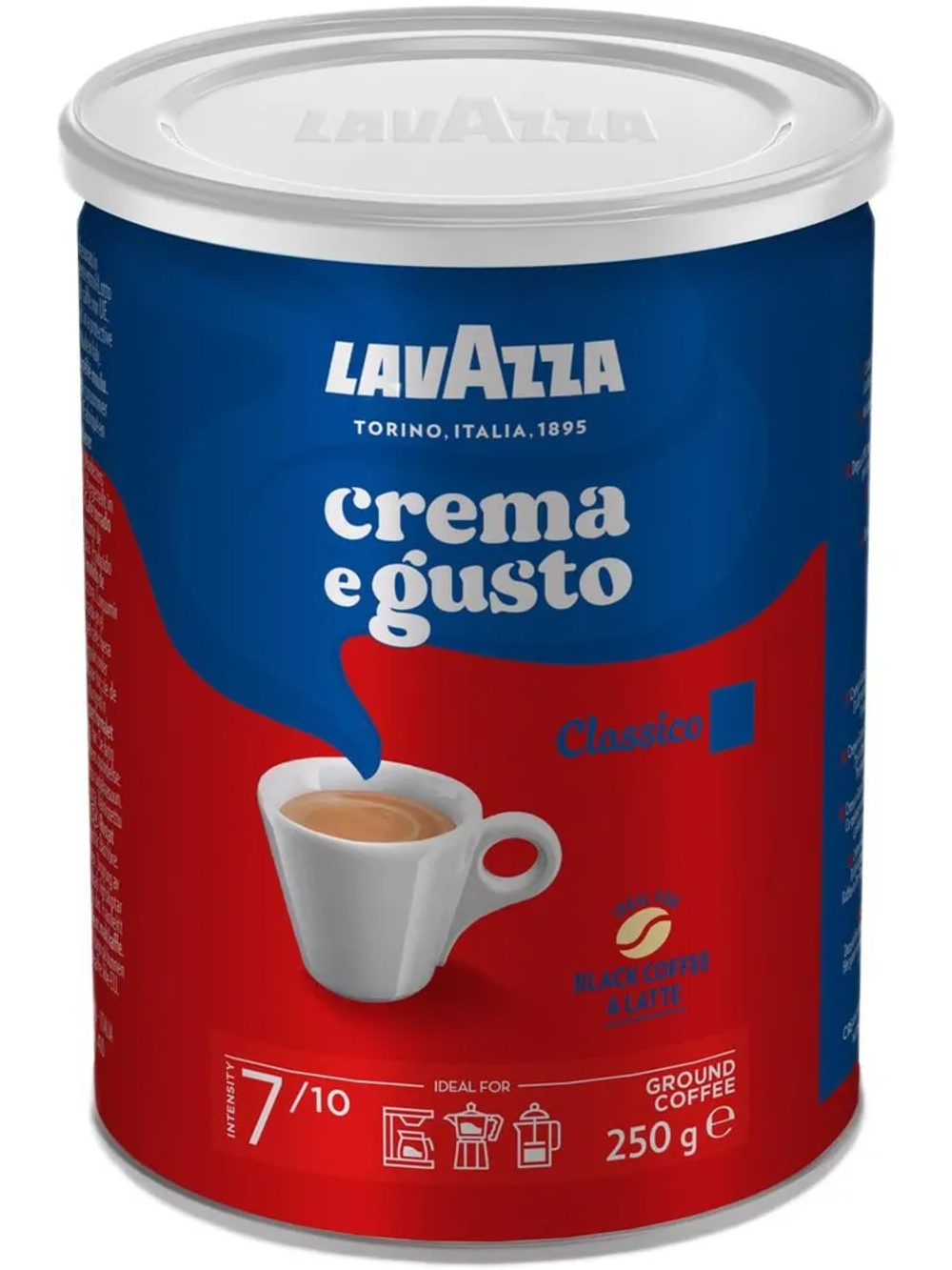 Кофе молотый Lavazza Crema E Gusto Classico (ж/б), 250 гр.