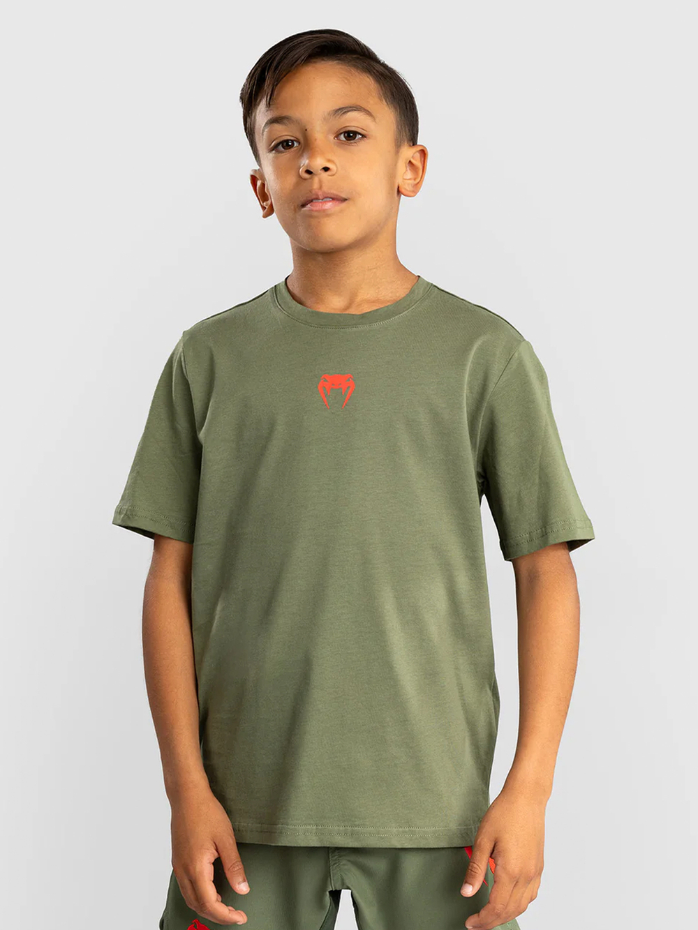 Футболка детская Venum Contender Army Green/Orange