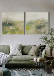 Набор 2 постеров Sunny Meadow 200х100 см, зелёный 