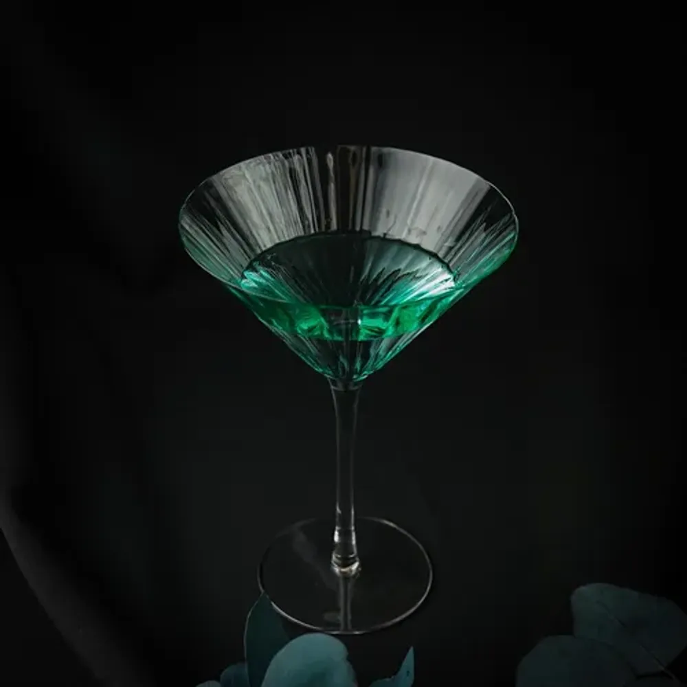 Рюмка коктейльная 450 мл Мартини зеленая Green Glass Optical d 13,2 см h19,1 см P.L. - BarWare [4]