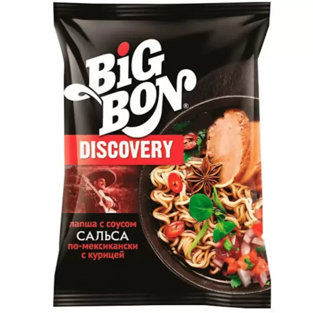 Лапша Big Bon Discovery по мексикански с курицей 95 гр