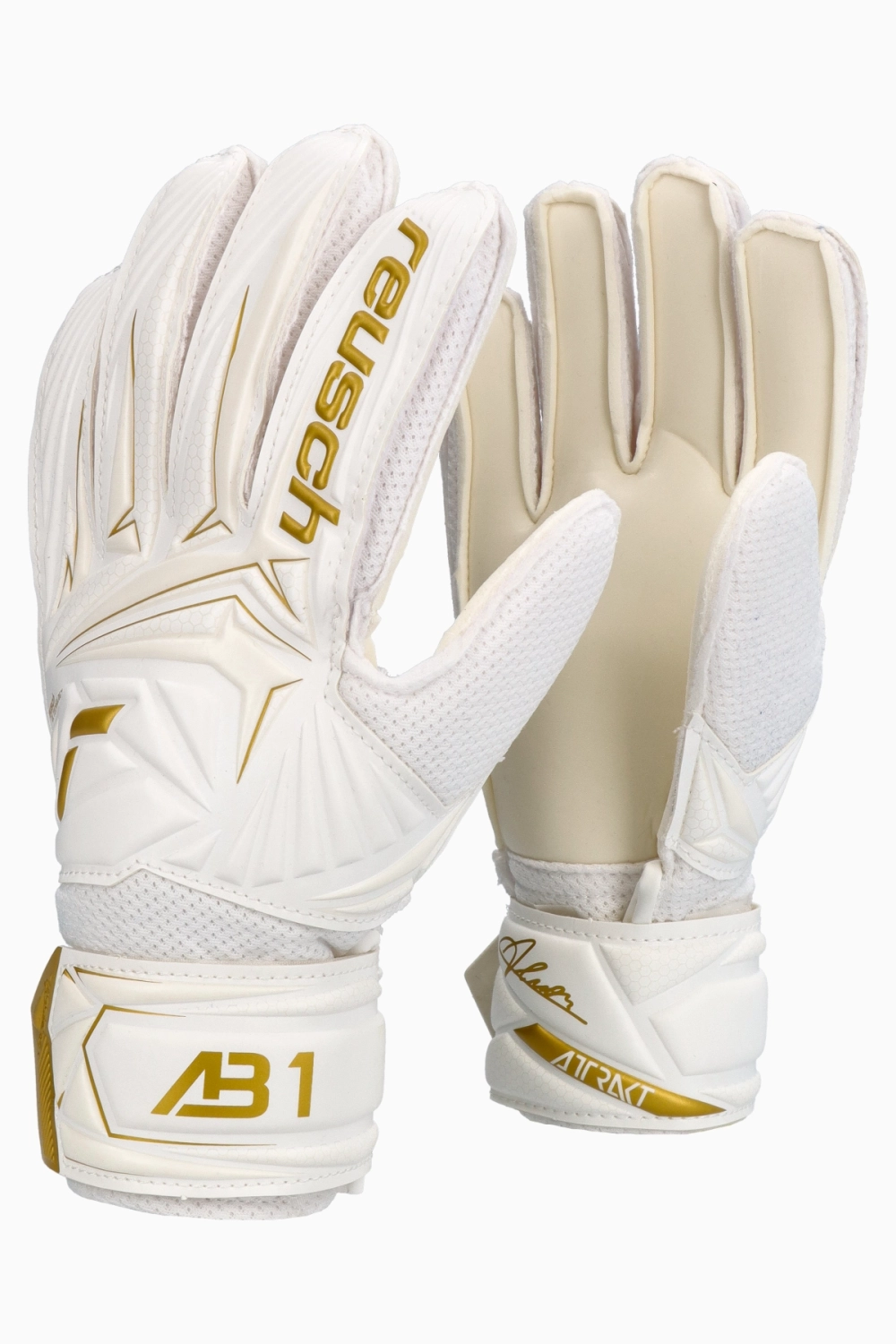 Вратарские перчатки Reusch Attrakt AB1 Solid Junior - белый