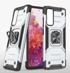 Противоударный чехол для Xiaomi Redmi Note 12 Pro 5G серебро с пластиной для магнитного автодержателя и кольцом подставкой, чехол на Редми Нот 12 Про