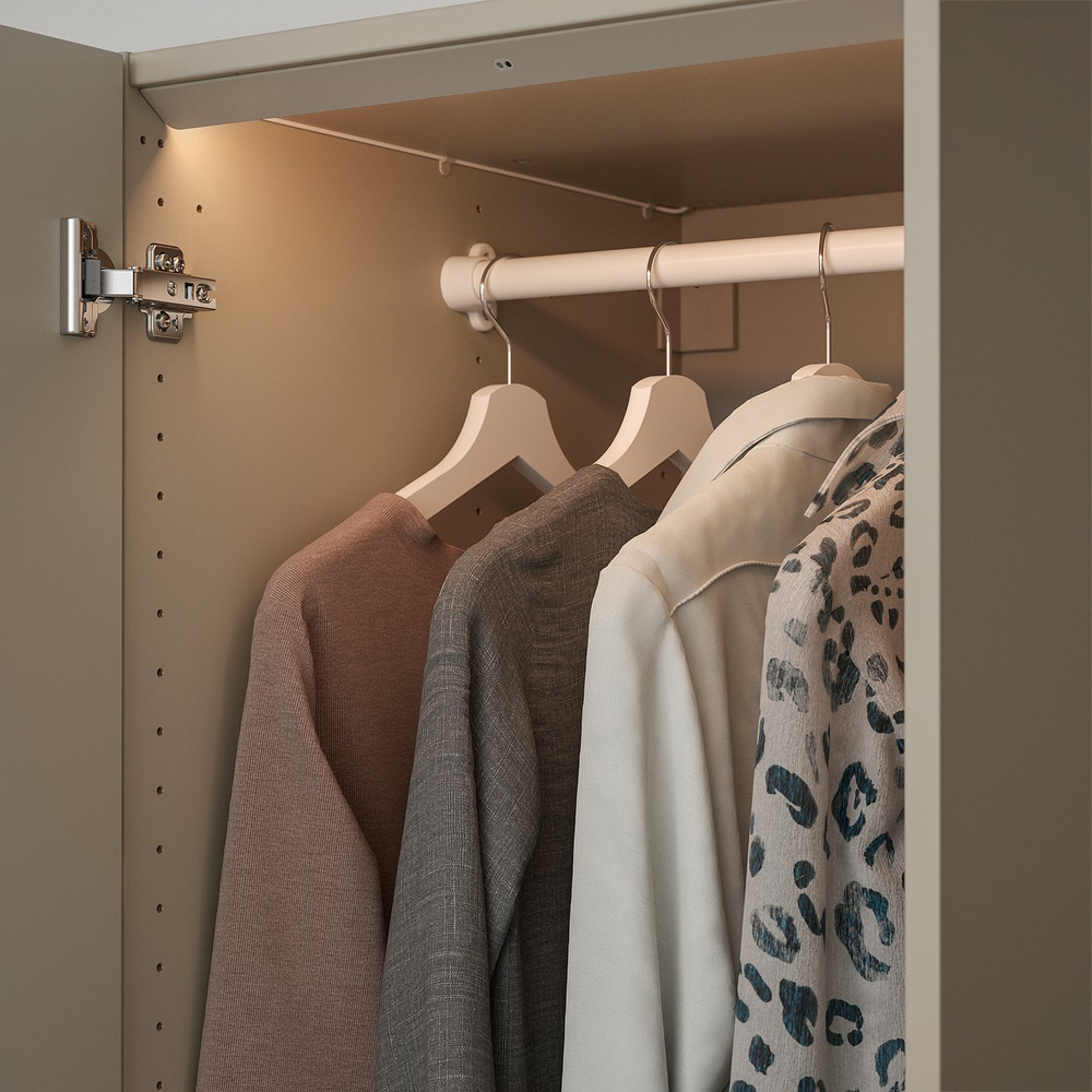 IKEA ÖVERSIDAN  (ИКЕА ЁВЕРСИДАН)  -  LED-панель с датчиком для шкафа - диммируемая серо-бежевая 46 см