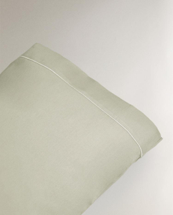 ZARA HOME САТИНОВАЯ НАВОЛОЧКА, ЗЕЛЕНЫЙ