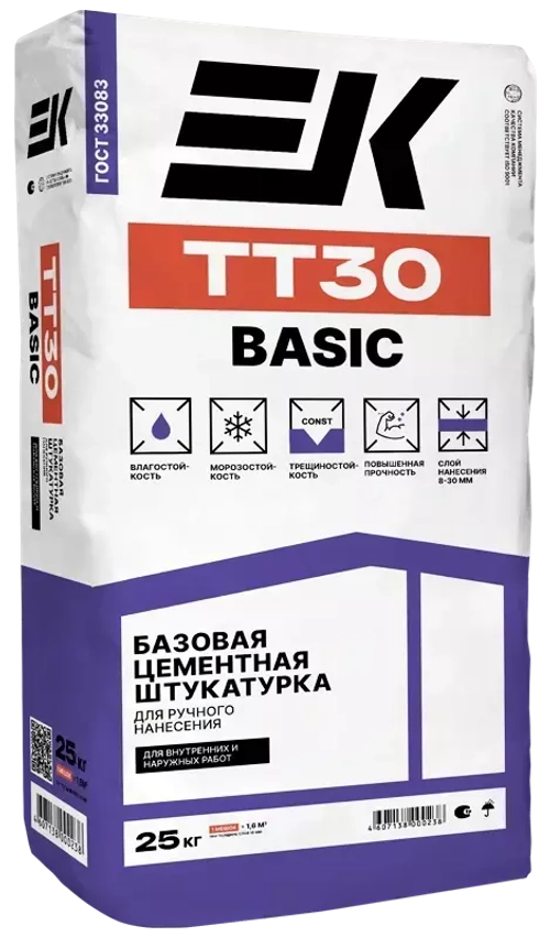 Цементная штукатурка ЕК ТТ30 (25кг)