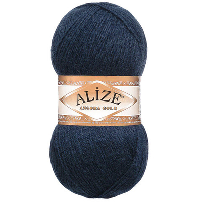 Пряжа Alize (Ализе) Angora Gold / уп.5 мот. по 100 г, 550м, 058 темно-синий A
