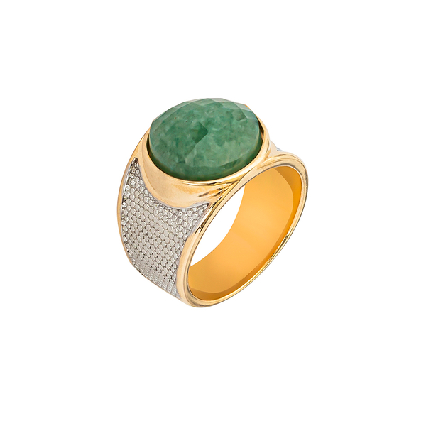 Кольцо Possebon Pearl Green Quartz 16.5 мм K3185.16/16.5 G/G размер 16,5