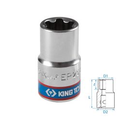 KING TONY (433E20M) Головка торцевая TORX Plus 1/2", EP20, L = 45 мм