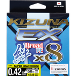 OWNER Шнур Kizuna EX X8 Broad PE super chartreuse 150м 0.42мм 43.5кг