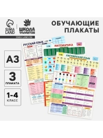 Обучающие плакаты на стену набор постеров