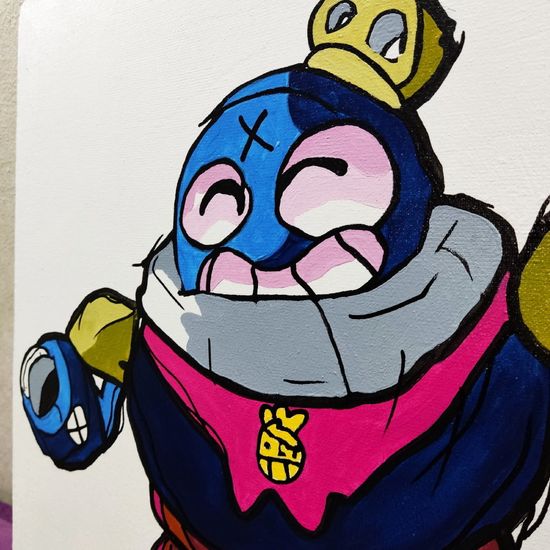 Картина авторская на холсте Brawl Stars "Тик" (50х50см)