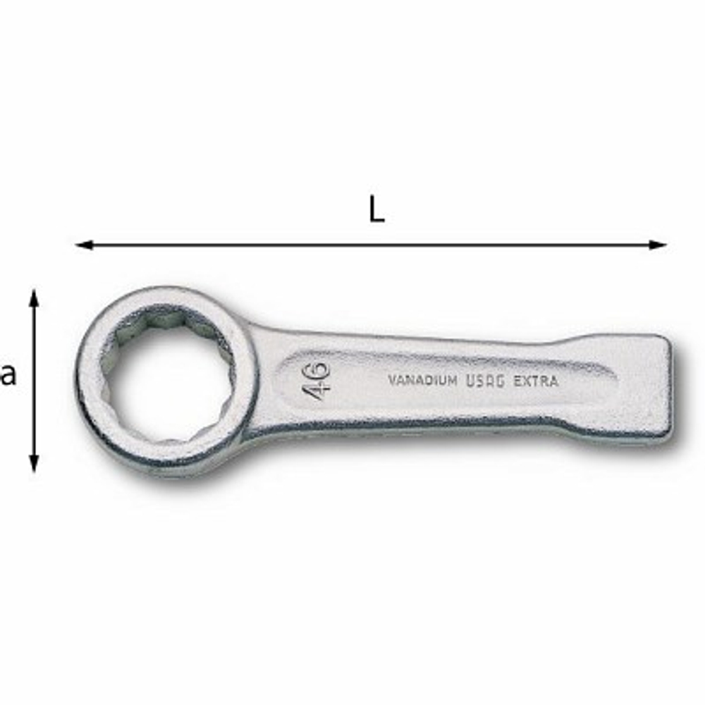 254 Односторонний накидной ключ с многогранным отверстием 80 мм, USAG (Италия)
