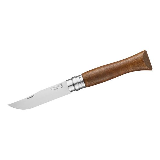 Складной нож Opinel №9, нержавеющая сталь, ореховая рукоять в картонной коробке, 002425 c клинком из стали Sandvik™ 12С27