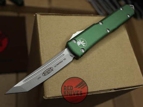 Нож Microtech Ultratech Tanto T/E A+++ - зеленая рукоять, клинок апокалиптик