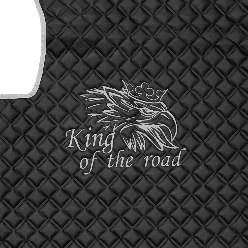 Ковры SCANIA 5 серии R (механика) (экокожа, черный, серый кант, серая вышивка)