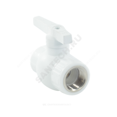 Кран шаровой PP-R комбинированный белый Дн 32х1" Ру25 ВР VALFEX 10144132