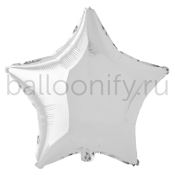 Фольгированная фигура, звезда, 18"/46СМ Металлик Silver