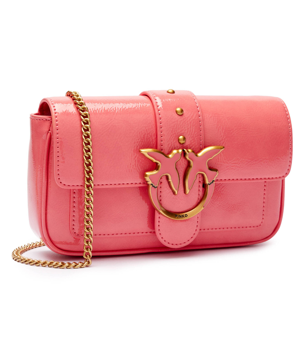 Кожаная сумка через плечо LOVE ONE Pinko - розовый(100061 A1UV)