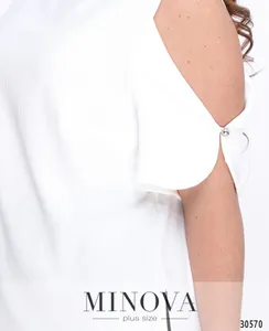 Блуза 4087Б-белый Minova