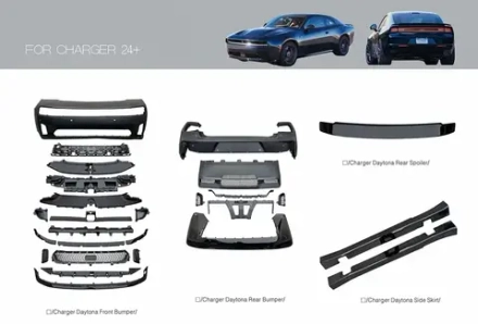 Обвес на Dodge Charger Daytona 2024+ Додж Чарджер бампер юбки спойлер