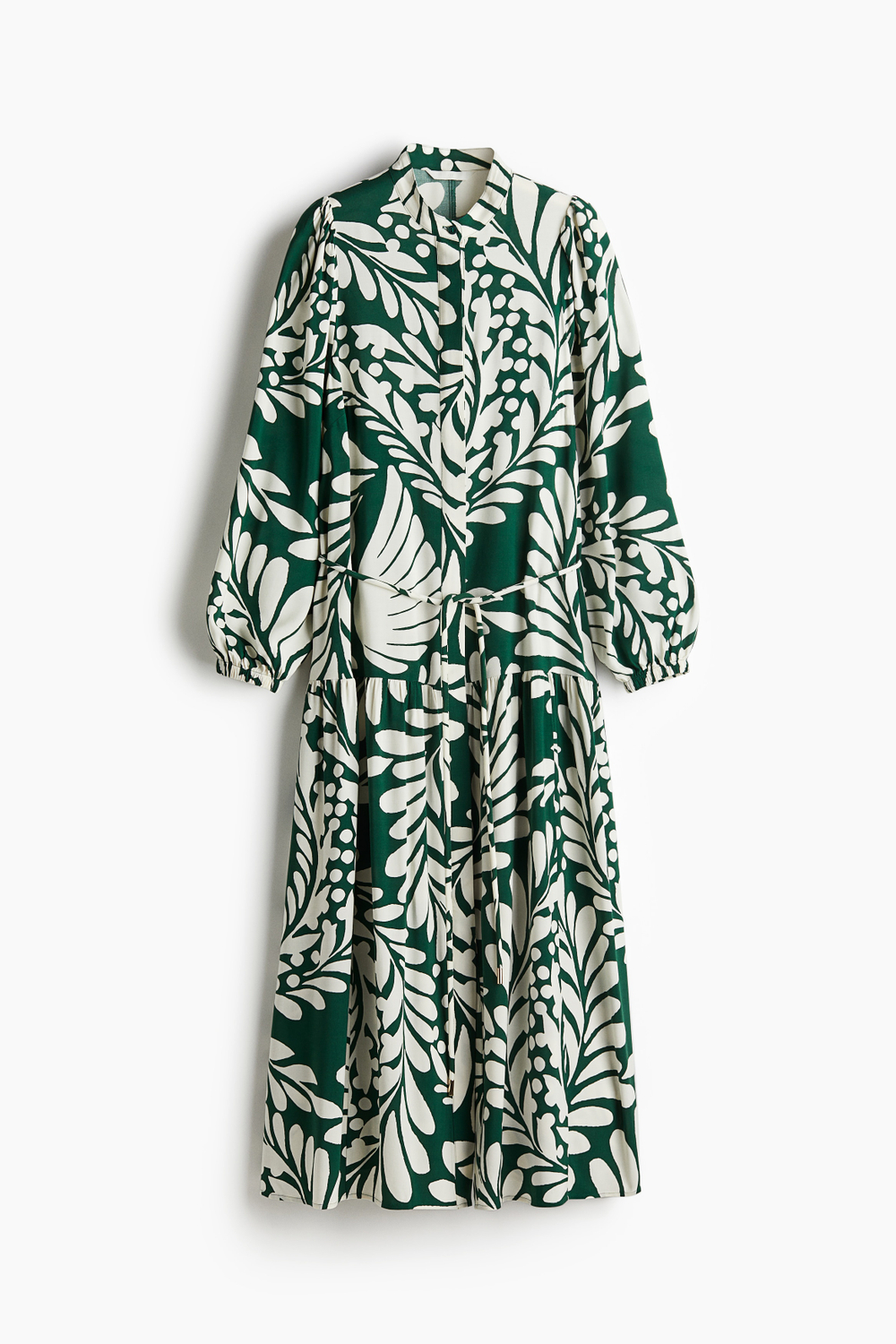 Платье с длинными пышными рукавами - H&M