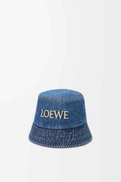 Loewe Панама из джинсовой ткани, джинсовый синий