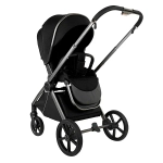 Коляска 2 в 1 Pituso Teffy, Caviar Black шасси Graphite