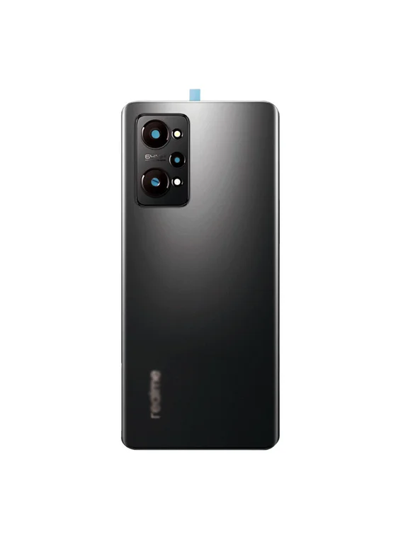 Задняя крышка для Realme GT NEO 2 черная (Black) со стеклом камеры