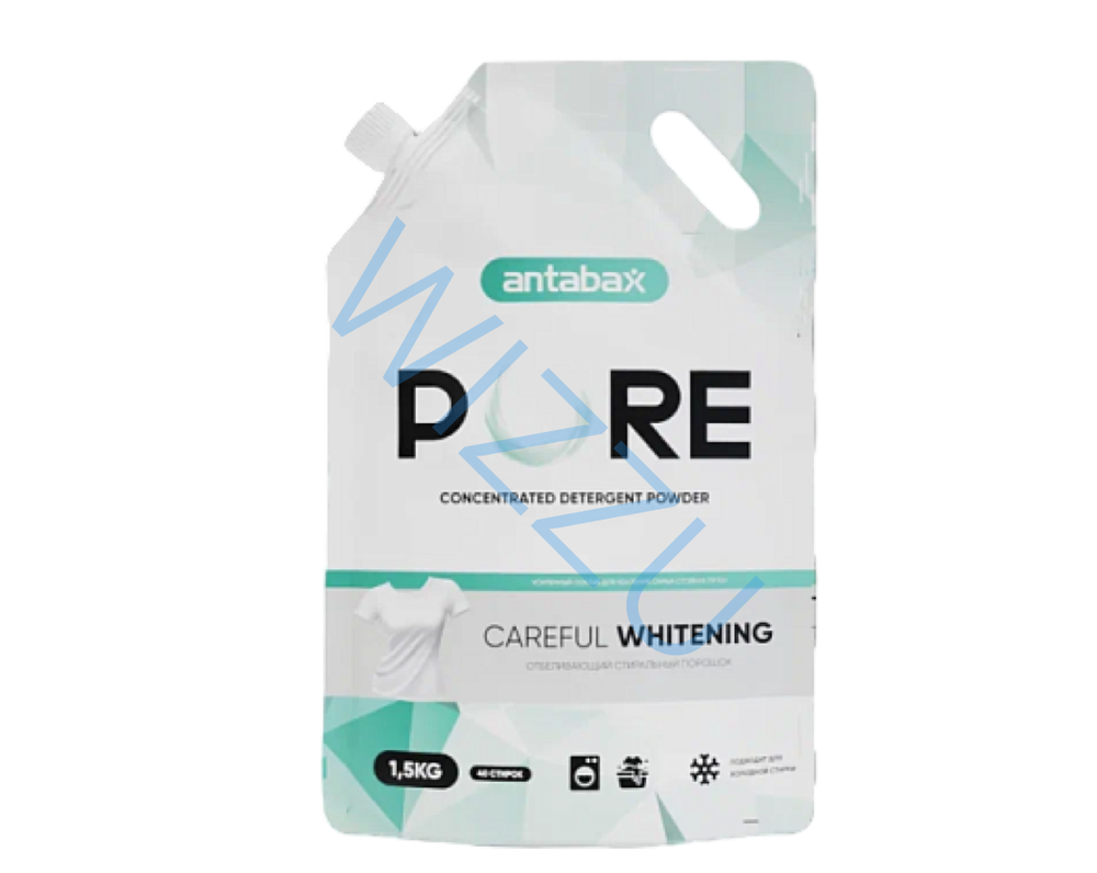 Стир порошок Antabax PURE для белых бирюзовый 1.5 кг