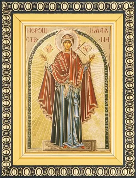 Икона БМ "Нерушимая Стена" 6х9 в раме 8х11