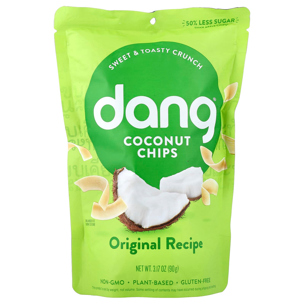 Dang Foods, Кокосовые чипсы, оригинальный рецепт, 90 г (3,17 унции)