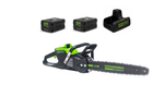 Цепная пила Greenworks GC82CS51k5, 82v, 51 см, в комплекте с АКБ 2х5 А·ч и двойное ЗУ (аккумуляторная)
