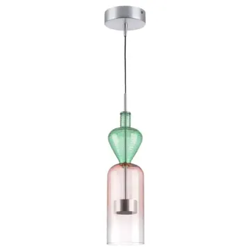Подвес 8W 3000K 814004 матовый хром/зеленый/розовый Belle Lightstar