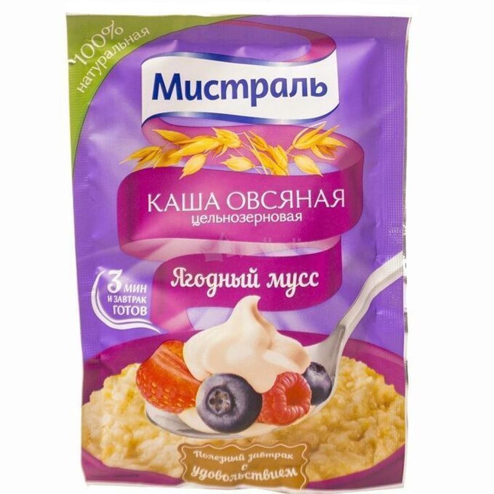 1374                Каша овсяная Мистраль «Ягодный мусс» 40г
