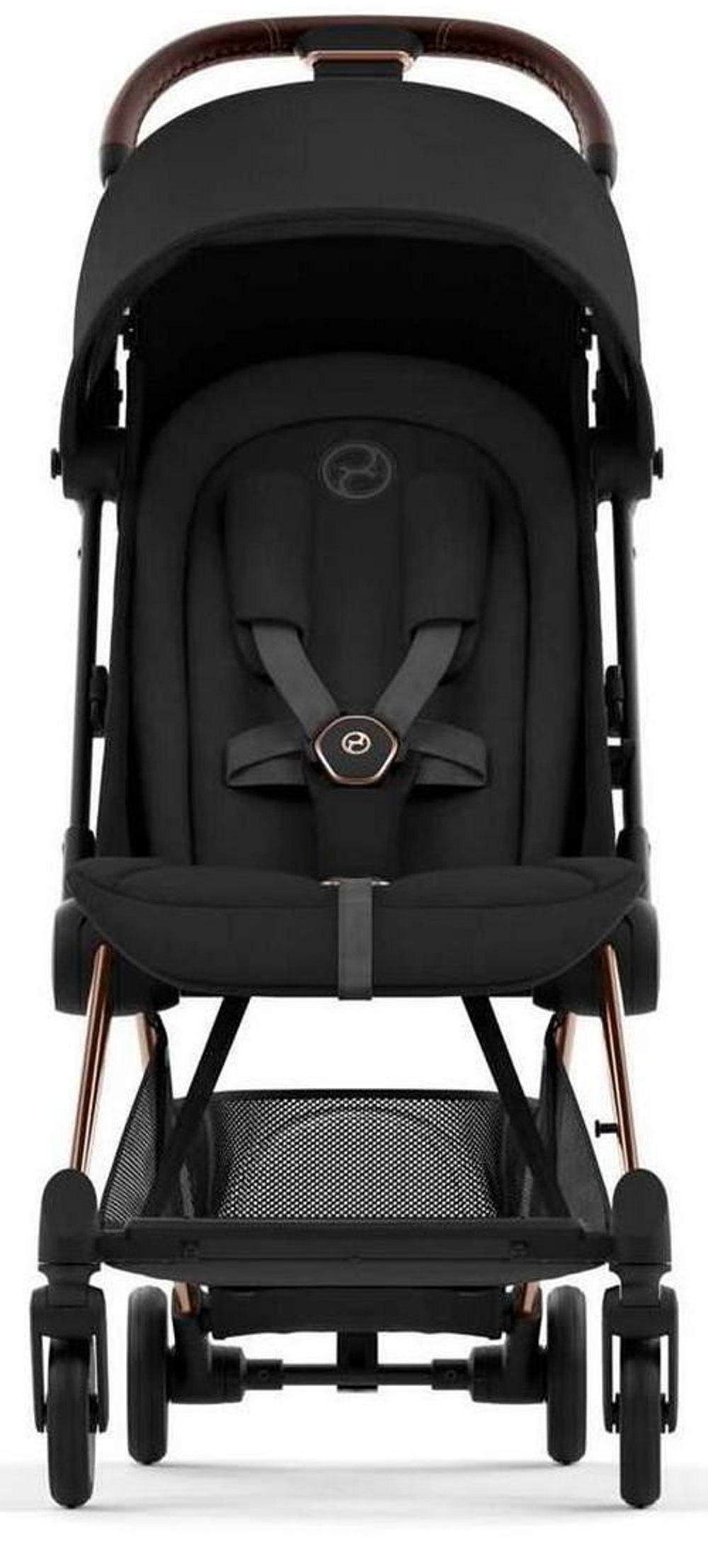 Коляска Cybex Coya Rosegold Frame Aton B2 i-Size Dynamic Red Sepia Black с дождевиком и бампером
