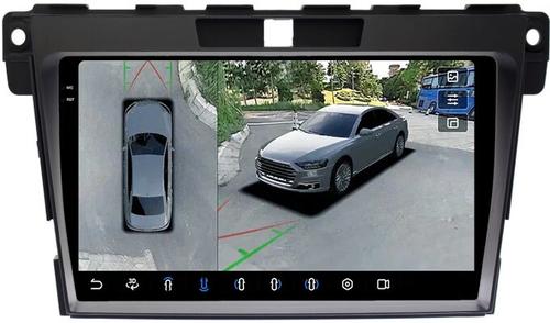 Магнитола для Mazda CX-7 2006-2012 - FarCar BX097M-360 монитор 9.5" 2K QLED на Android 13, Быстрая, CarPlay, 4G SIM-слот, 4 камеры в комплекте