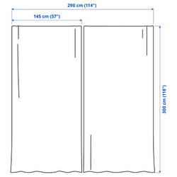 IKEA HÄGGVECKMAL  (ИКЕА ХЭГГВЕКМАЛ)  -  Шторы затемняющие, 1 пара - тёмно-серые/на тесьме 145x300 см