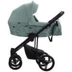 Коляска 2в1 Bebetto MAGNUM LIGHT SE light se 09 (шалфей) черная рама