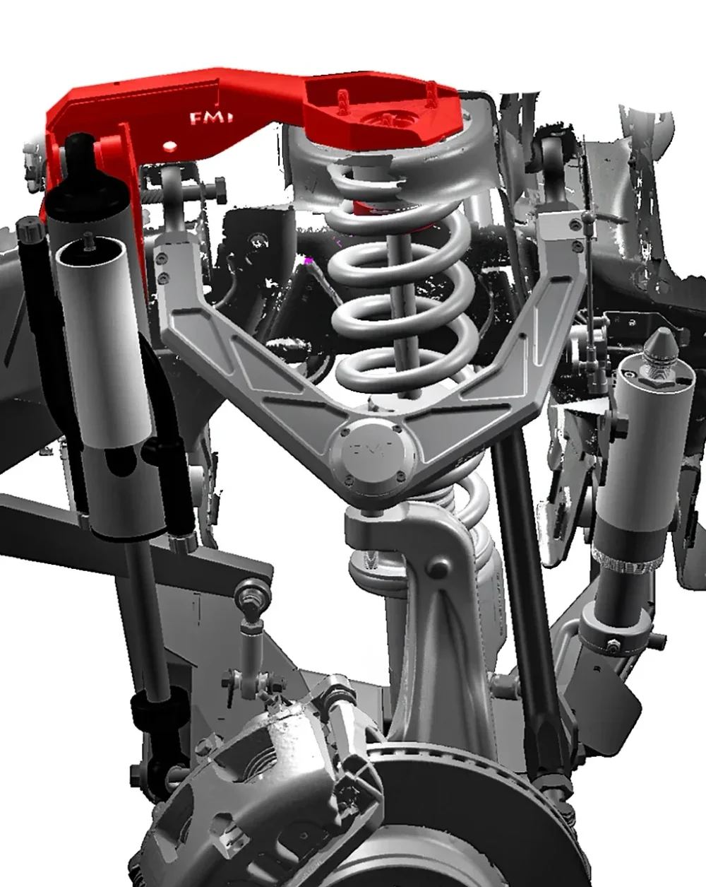 Комплект кронштейнов для переднего байпасного амортизатора на Ram TRX 2021-2024 РАМ
