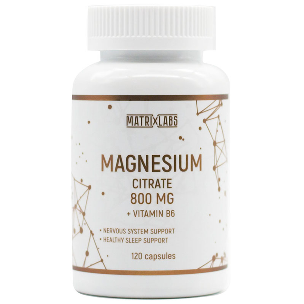 Matrix Labs Magnesium Citrate 800 мг. + B6 (120 капс.) [M]