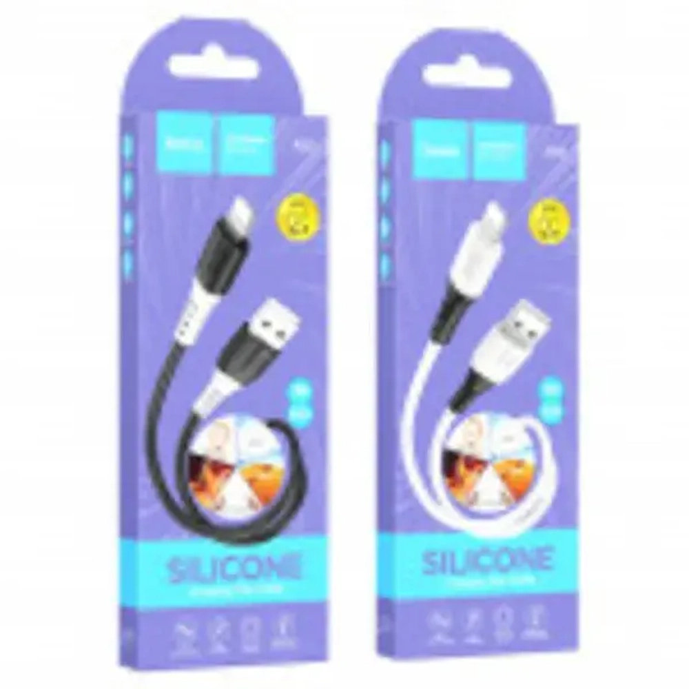 Кабель HOCO X82 USB-Lightning 2.4А 1м Silicone Black