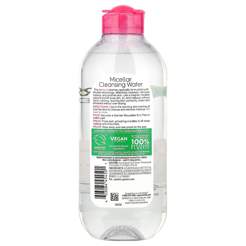 Garnier, SkinActive, мицеллярная очищающая вода, универсальное средство, 400 мл (13,5 жидк. Унции)