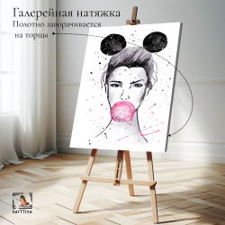 Картина интерьерная karTTina "Девушка Маус", 50х70см 1шт.