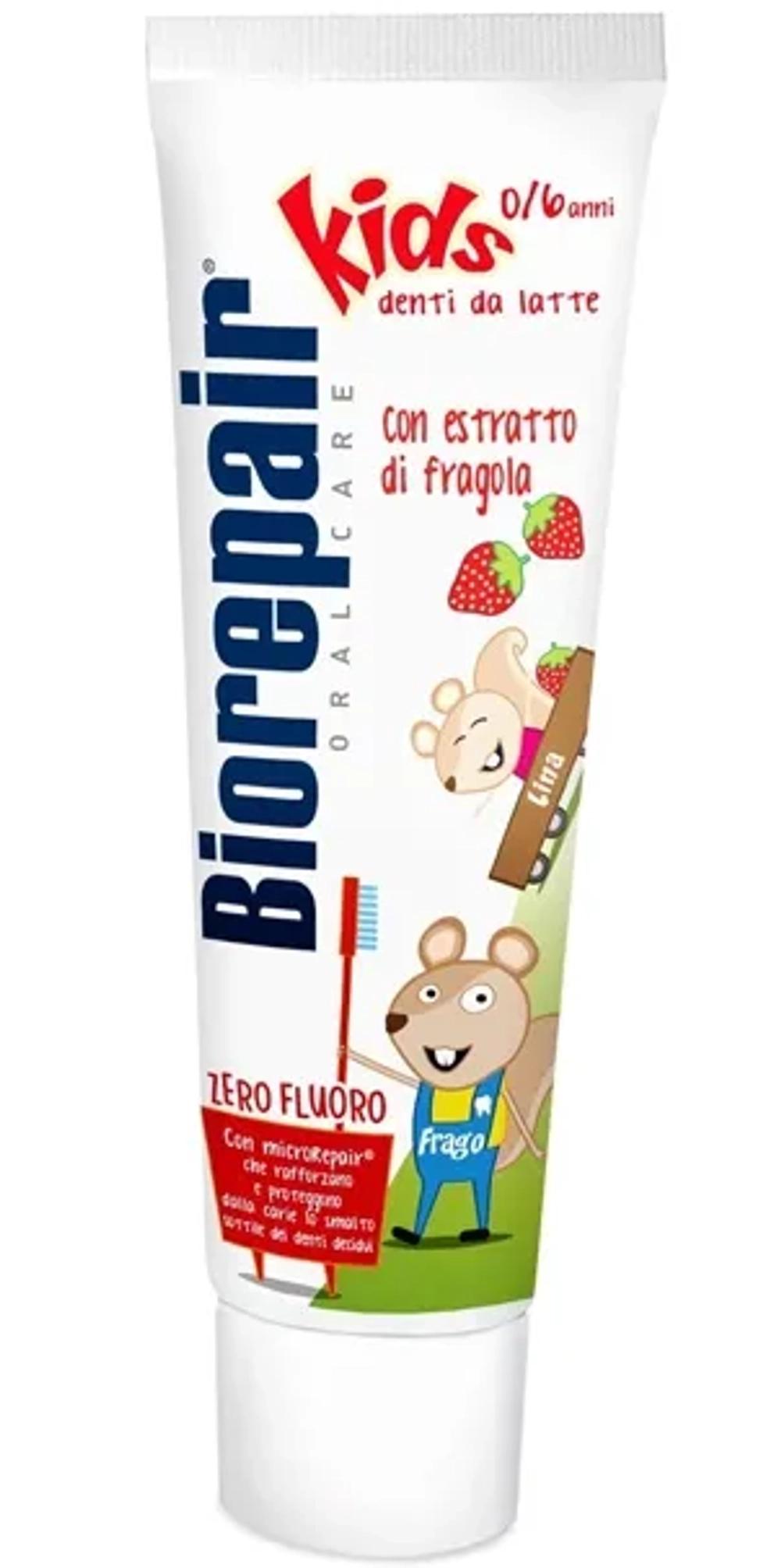Biorepair Kids 0-6 лет Зубная паста земляника