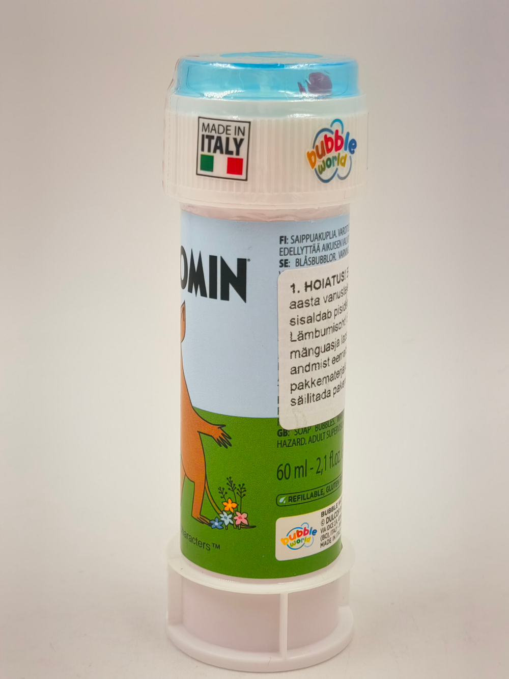 Мыльные пузыри Moomin с игрой на крышке, 60 мл